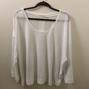 We the free white wide sleeve top